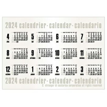 【お買い得品】エトランジェディコスタリカ 2024年4月始まりB4 ポスターカレンダー コンパクター CLP43-B4-02