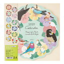 【お買い得品】デザインフィル 2025年版 壁掛カレンダー ダイカット トリ柄 31323006