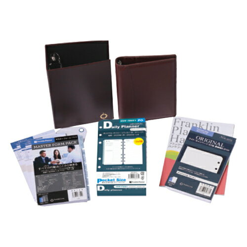 【お買い得品】フランクリンプランナー 2025年1月始システム手帳 デイリー スターターキット ポケット 12カ月版 バーガンディ 86339