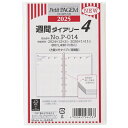 【お買い得品】日本能率協会2025年1月始システム手帳リフィルプチペイジェム 週間ダイアリー4 ミニ6 方眼メモタイプ(背糊型) P014