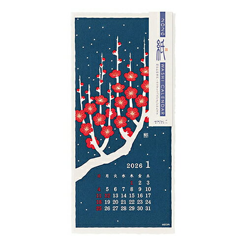 【お買い得品】デザインフィル 2026年版 壁掛カレンダー 越前和紙 S 花柄 31384006