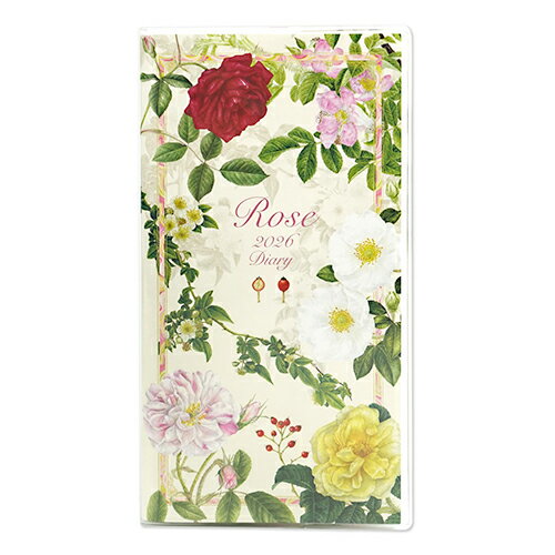 【お買い得品】フロンティア 2026年版手帳 SS 携帯サイズ Michie(山田道恵) クラシックローズ 生成り地 FRONTIA DY-146