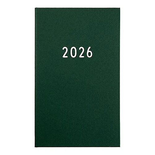 【お買い得品】グリーティングライフ2026年版手帳ノリタケB6スリムダイアリーマンスリーハードカバー ディープグリーン CD-1409-NT
