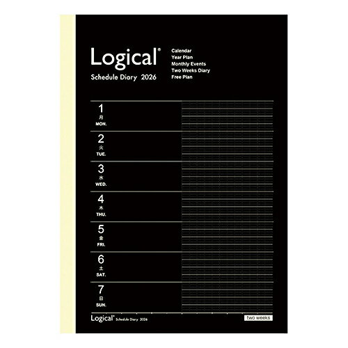 【お買い得品】ナカバヤシ 2026年版手帳 ロジカルダイアリー 見開き2週間 表紙Aタイプ A5 月曜始まり ..