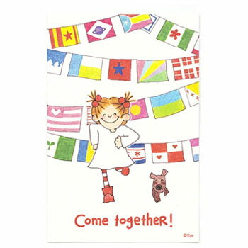 【お買い得品】グリーティングライフ COCOココちゃん ポストカード フラッグ RY-1038