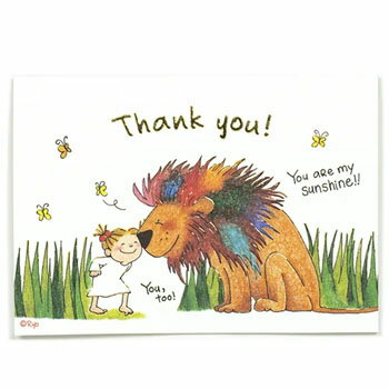 【お買い得品】グリーティングライフ COCOココちゃん サンキューミニカード ライオン RY-1034