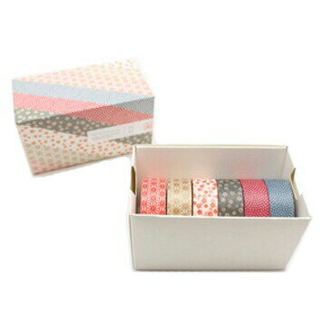 【お買い得品】カモ井加工紙 マスキングテープ mt ギフトボックス 和紋・伍(6巻入り) MT06P005R