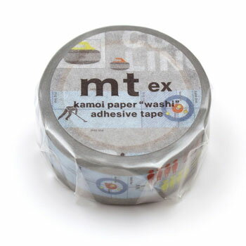 【お買い得品】カモ井加工紙 マスキングテープ mt ex ウィンタースポーツ・カーリング (幅18mm×長さ7m) MTEX1P233