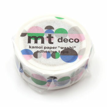 【お買い得品】カモ井加工紙 マスキングテープ mt 1P ハーフサークル (幅15mm×長さ7m) MT01D569