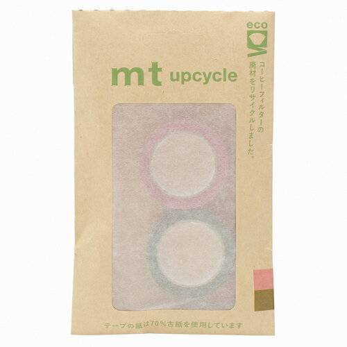 【お買い得品】カモ井加工紙 マスキングテープ mt upcycle tape ローズピンク×鶯 (幅15mm×長さ7m) 古紙70%使用 MT02UP04