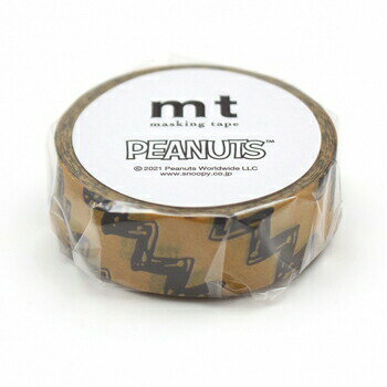 【お買い得品】カモ井加工紙 マスキングテープmt Peanuts ピーナッツ スヌーピー15mm×7m チャーリーブラウンストライプ MTPNUT04