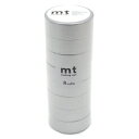 【お買い得品】カモ井加工紙 マスキングテープ mt 8P ベーシックシリーズ 15mm×7m 銀 8巻入り MT08P206R