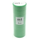 【お買い得品】カモ井加工紙 マスキングテープ mt 8P ベーシックシリーズ 15mm×7m グリーン 8巻入り MT08P182R