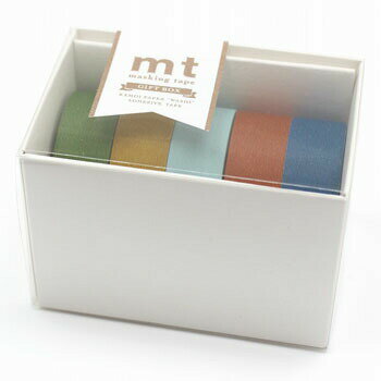 【お買い得品】カモ井加工紙 マスキングテープ mt ギフトボックス マット(15mm×7m巻)5種入り Gift Box MT05G013