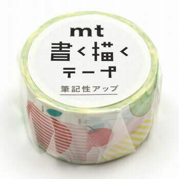 【お買い得品】カモ井加工紙 マスキングテープ mt 書く描くテープ 季節のフルーツ(25mm×7m巻) MTKAKU09