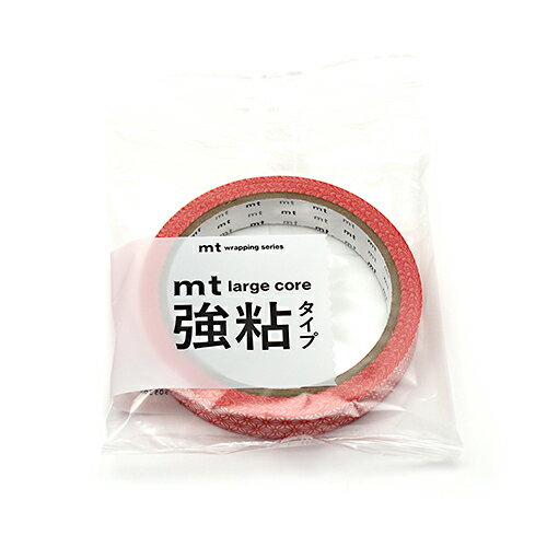 【お買い得品】カモ井加工紙 マスキングテープ mt large core 麻の葉 強粘着 (幅15mm×長さ25m) 朱赤 MT01L075