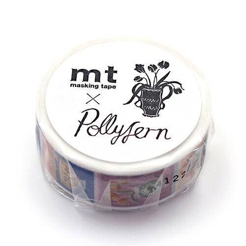 【お買い得品】カモ井加工紙 マスキングテープ mt アーティスト Polly Fern Flower (幅15mm×長さ5m) MTPOLL01
