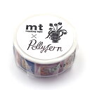 【お買い得品】カモ井加工紙 マスキングテープ mt アーティスト Polly Fern Flower (幅15mm×長さ5m) MTPOLL01