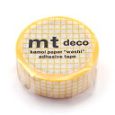 【お買い得品】カモ井加工紙 マスキングテープ mt 1P deco 方眼・たんぽぽ (幅15mm×長さ5m) MT01D582