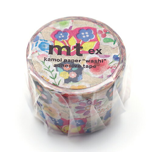 【お買い得品】カモ井加工紙 マスキングテープ mt ex 花・ステッカーコラージュ (幅30mm×長さ5m) MTEX1P253