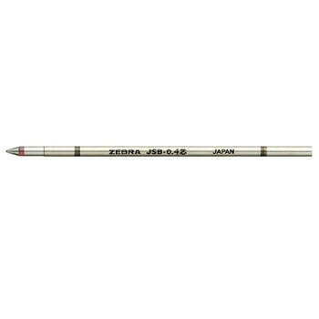 【お買い得品】ゼブラ JSB-0.4mm ボールペン替芯 リフィル カーマインレッド RJSB4-CMR・50個までメール便可