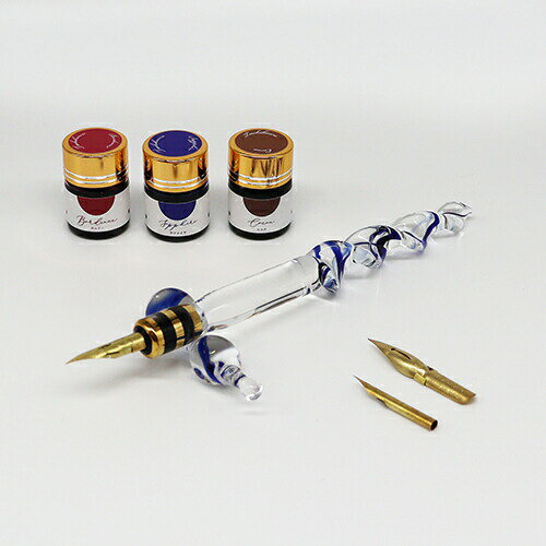 【お買い得品】立川ピン製作所タチカワプレミアムセット シェルフィッシュ (ガラスペン軸+ペン先+インク+ペンレスト) PSSH01