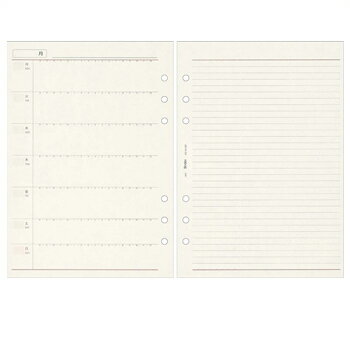 日本能率協会 バインデックス システム手帳リフィルA5サイズWEEKLYフリーダイアリー A5302