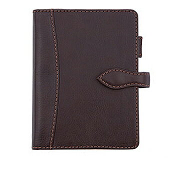 【お買い得品】フランクリンプランナー イタリアン バケッタレザー バインダー コンパクト 25mm チョコ システム手帳 62728