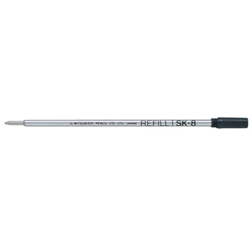 三菱鉛筆 油性ボールペン替芯 黒 ピュアモルト印鑑付き用リフィル SK-8.24・50個までメール便可