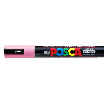 三菱鉛筆 ポスカ 中字 ライトピンク ポスターカラー 不透明 水性 顔料インク マーカー PC5M.51・20個までメール便可