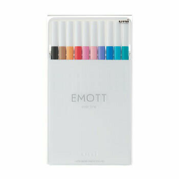 【お買い得品】三菱鉛筆 水性サインペン EMOTT エモット 10色セット NO.2 PEMSY10CNO2