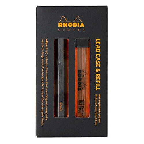 【お買い得品】ロディア スクリプト リードケース リフィル付き メカニカルペンシル用芯ケース ブラック RHODIA cf9358