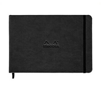 【お買い得品】RHODIA ロディア ウエブノートブック ランドスケープ A5 無地 ブラック cf118179