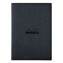 【お買い得品】ロディア メタリックPUレザー ホチキス留めノートカバー A5 ブラック RHODIA cfmtpuA5bk