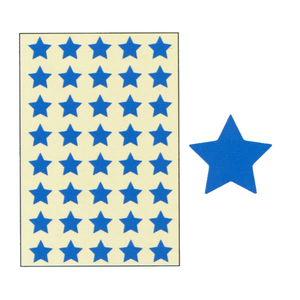 パリオシール 星シール 型抜タイプ 青 4729 オキナ　PS842 【メール便OK】