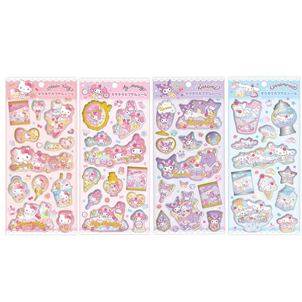Rakuten - サンリオキャラクターズ キラキラカプセルシール シール ケイカンパニー ハローキティ マイメロディ クロミ シナモロール SAC-KCP2-KT SAC-KCP2-MM SAC-KCP3-KU SAC-KCP2-CN