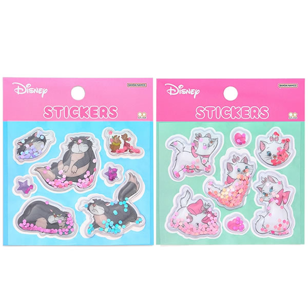 Rakuten - ディズニー ルシファー マリー シャカシャカシール シール サンスター文具 スパンコール シャカシャカ S8818827 S8818835