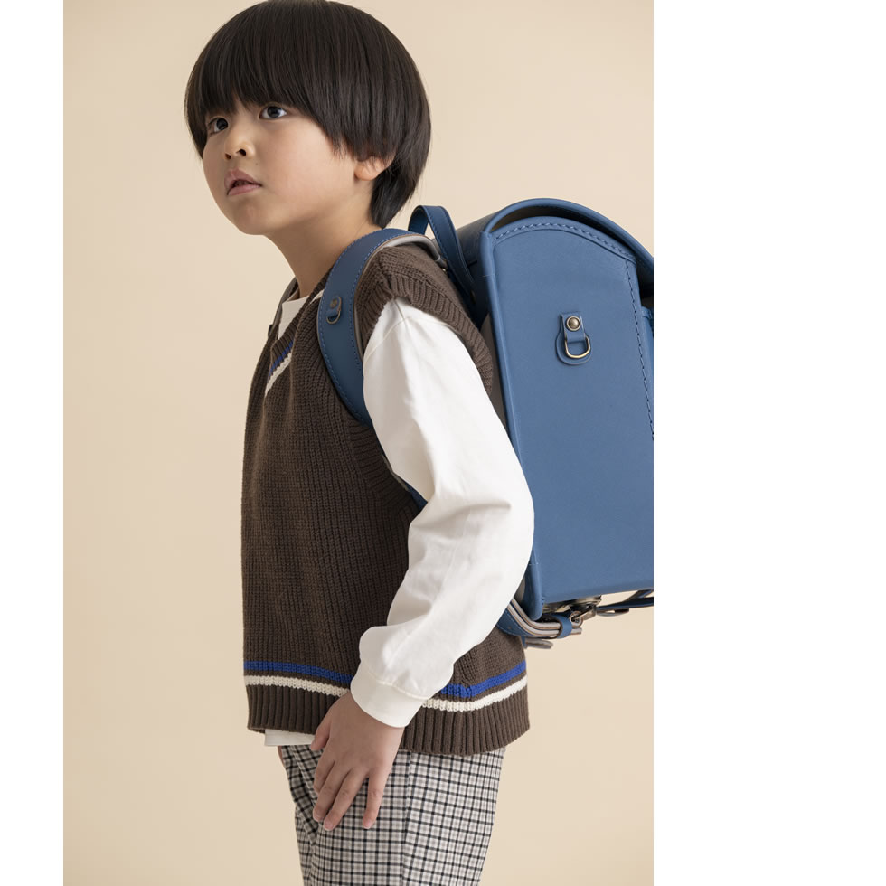 ランドセル 男の子 女の子 IKUTA 生田 Rito リト ブラック ネイビー ブルー グレー 革 牛革 シンプル 男子 女子 penport-10073386 ペンポート サンプル画像2