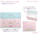 すみっコぐらし ドキュメントファイル 天使なえびてんアイドル ピンク緑 1953 サンエックス かわいい 書類 整理整頓 FA12403