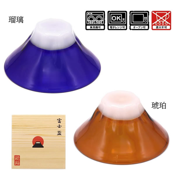 Ochoko （Sake Cup） - 富士 盃 アルタ FUJI 耐熱ガラス グラス 木箱入 おしゃれ ギフト 贈り物 記念品 AR060452