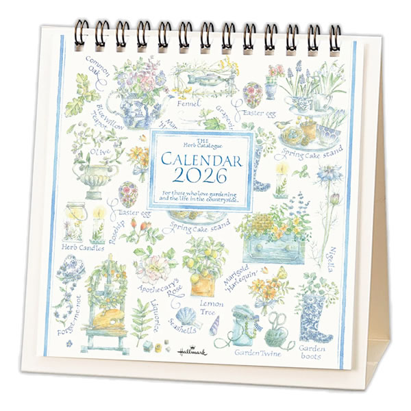 2026年度 卓上 カレンダー ハーブカタログ ホールマーク 家族 予定 スケージュール 管理 行事 人気 大..
