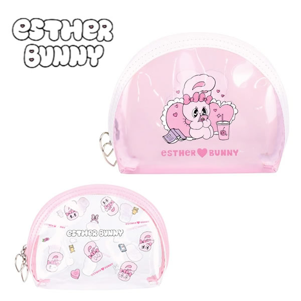 エスターバニー クリアシェル ポーチ ティーズファクトリー 小物入れ メイクポーチ 化粧ポーチ クリアポーチ 透明ポーチ うさぎ ウサギ ピンクうさぎ 韓国雑貨 EB-5544440CH EB-5544441FC(4.0)