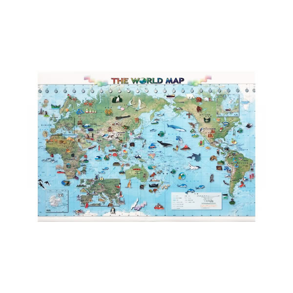 クリアファイルA4 イラスト世界地図 3681 P 東京カートグラフィック CFIW