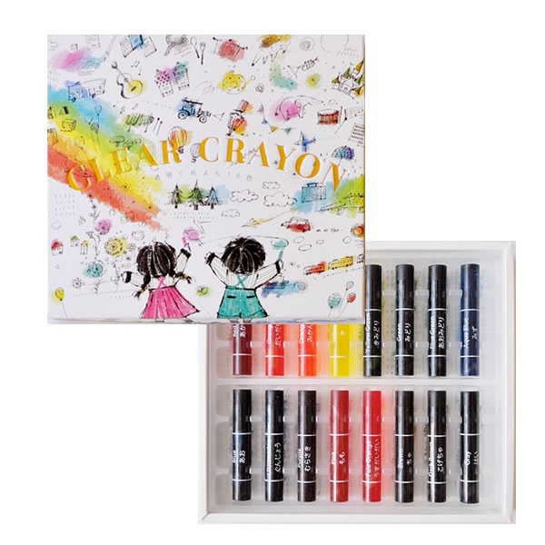 T 女子文具 透明くれよん 16色 コクヨ KE-AC28