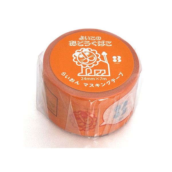 女子文具 らいおんマスキングテープ 幅24mm 1275 デビカ 044127