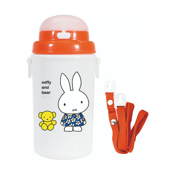 ミッフィー ストロー付き保冷ボトル 5725 クツワ miffy & bear お弁当 ランチ おすすめ 人気 遠足 入学..