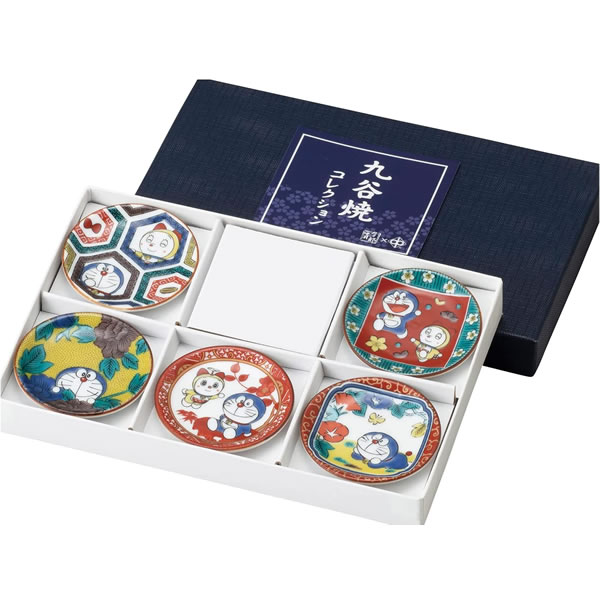 ドラえもん 九谷焼茶豆皿セット 8701 P 金正陶器 008770のサムネイル