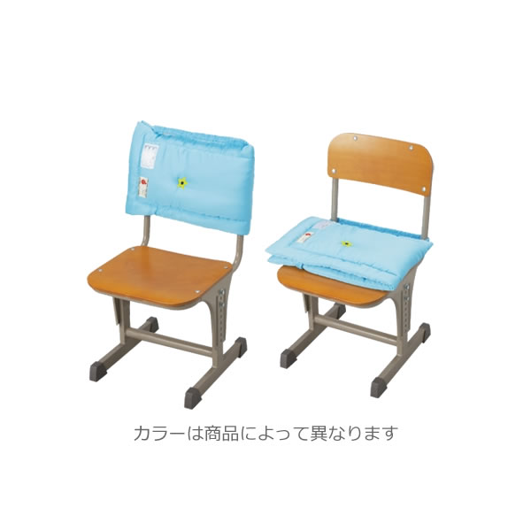 ペンポートの子供用 防災ずきん ブルー 0781 クツワ 地震 災害 防災 緊急 座布団 小学生 避難訓練 日本防炎協会認定品 KZ010BL｜アングル3