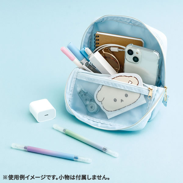 いしよわちゃん 明日はうまくいくポーチ 9118 サンエックス メイク 小物入れ ガジェットケース いぬ CA68201 penport-10071465 ペンポート サンプル画像2