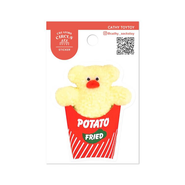 Rakuten - クリエイターズサーカス ステッカー CATHY TOYTOY クマダックインポテト シール 4033 フロンティア CREATORS CIRCUS 水濡れに強い デコレーション CS37213